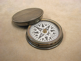 Victorian brass cased travellers pocket compass circa 1890